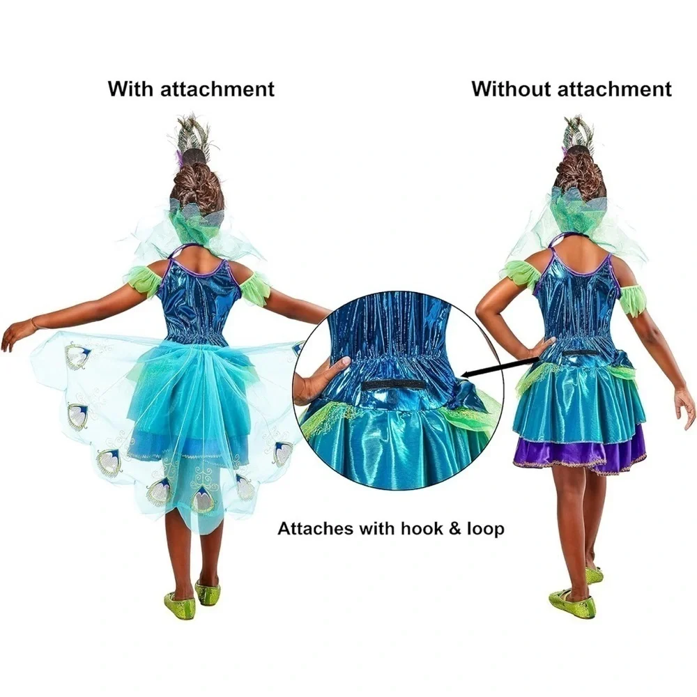 Enchanting Fairy Costume for Kids - Blue and Green Girl's Peacock Costume Dress